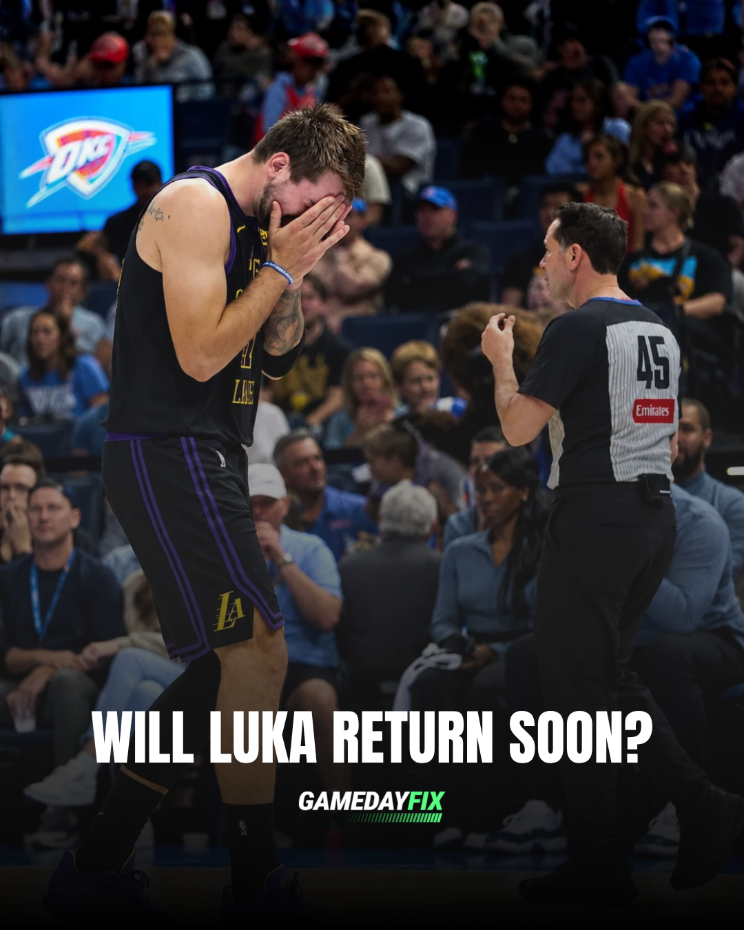 Luka Sidelined: Can He Return in Time for the Lakers’ Playoff Push?
