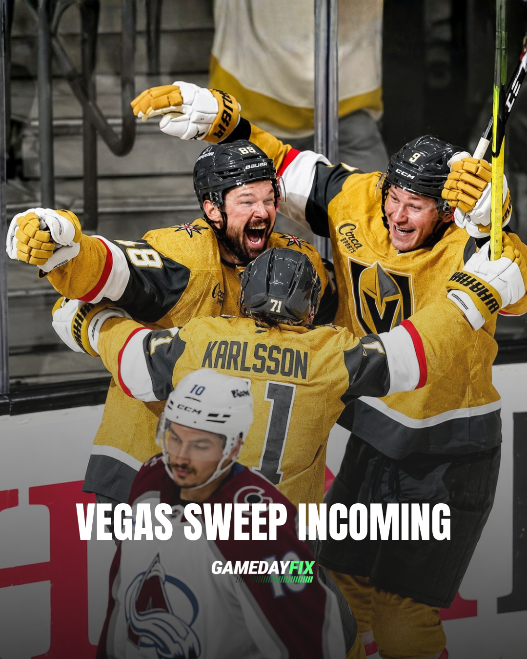 Colorado’s Cup Dream Is Fading as Vegas Moves One Win Away