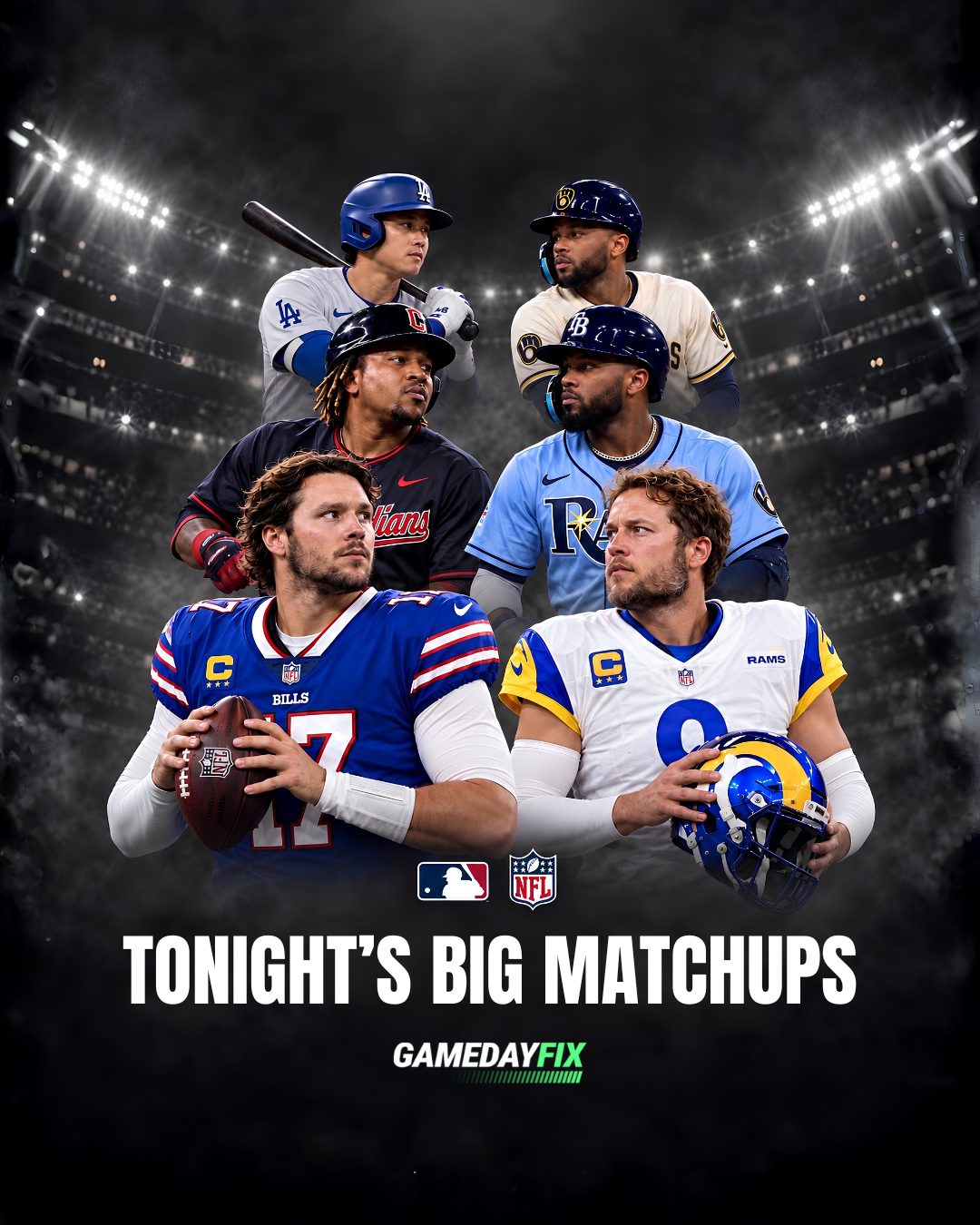 Three Games to Watch Tonight: Dodgers–Brewers, Guardians–Rays and Bills–Ram